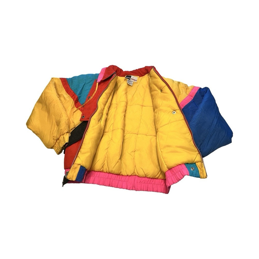 Vintage Metro Express Woman's M Colorblock Ski Jacket 80s 90s Retro‎ - Picture 3 of 5